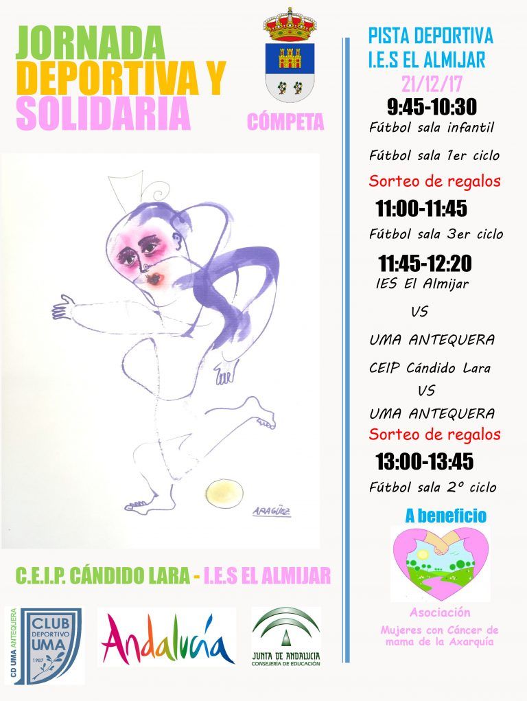 Los centros educativos de Cómpeta organizan una jornada deportiva y solidaria a beneficio de la Asociación de Mujeres con Cáncer de Mama de la Axarquía