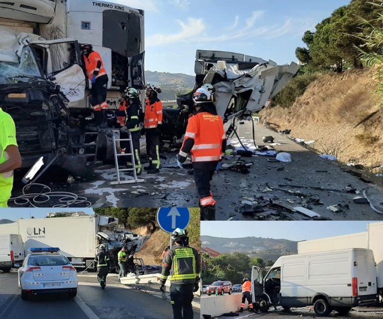 Dos fallecidos en la A-7, a su paso por el Rincón de la Victoria