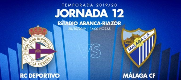 Deportivo-Málaga, el domingo 20 de octubre a las 4 de la tarde