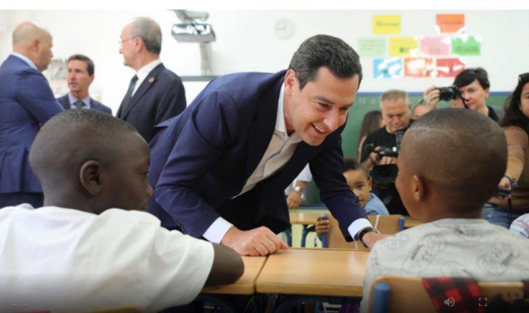 En Málaga, Moreno inaugura el curso escolar de Andalucía