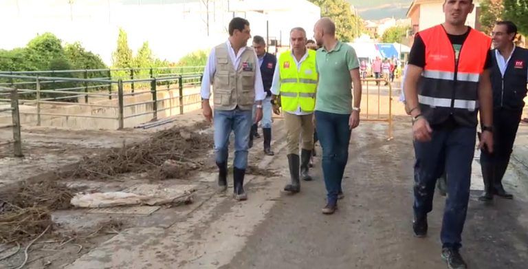 Abonados 1,6 millones a los municipios malagueños afectados por el temporal de lluvias de agosto
