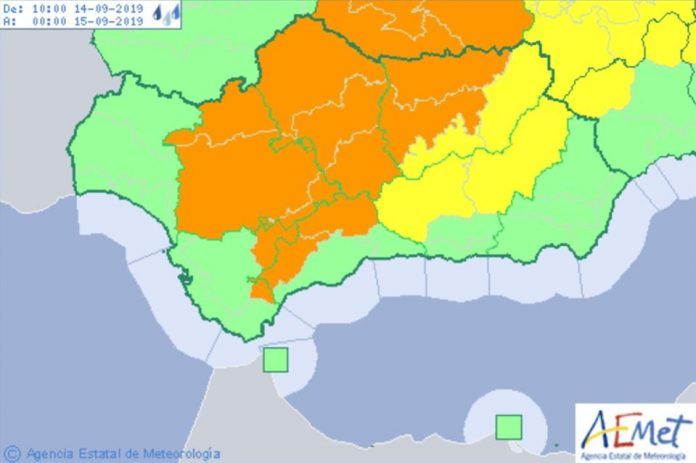 Mapa Andalucía AEMET 10 h 140919