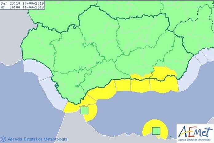 Mapa previsión AEMET 10-09-19