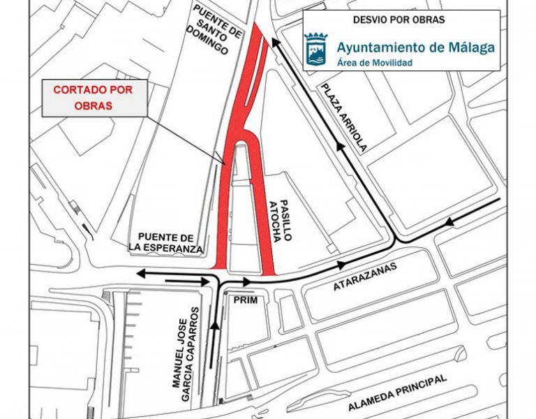 Importante corte de tráfico en el centro de Málaga, en los próximos 6 meses