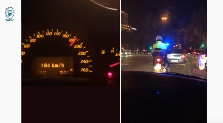(Vídeos) Detenido por conducir a 184 km/h por las calles de Málaga, también por odio, injurias y calumnias a policías