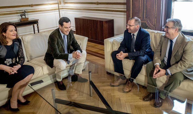 Moreno y Lins se reúnen en San Telmo y abordan la situación del sector olivarero en Andalucía