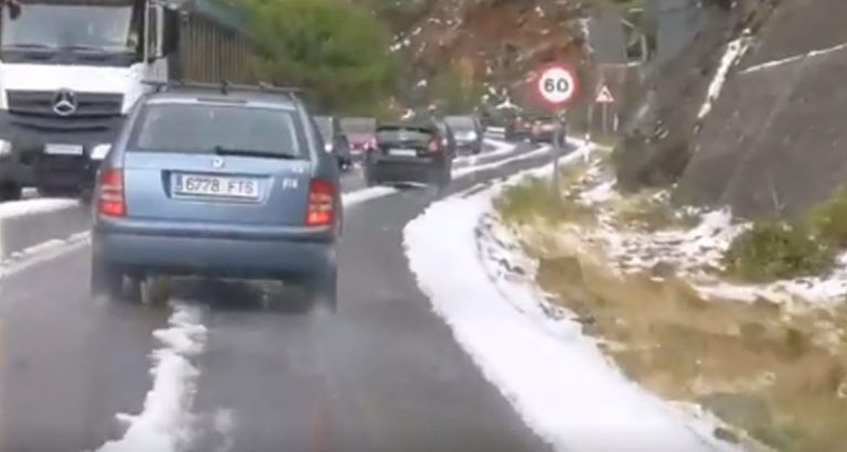(Vídeo) Impresionante granizada entre San Pedro Alcántara y Ronda