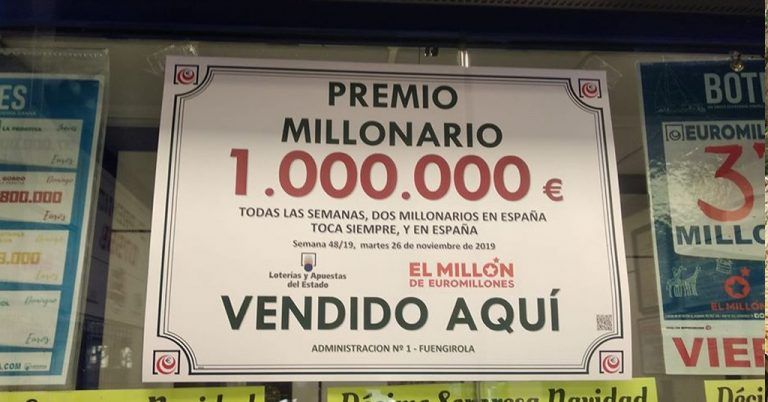 El boleto acertante de El Millón ha sido validado en la Administración de Loterías número 1 de Fuengirola