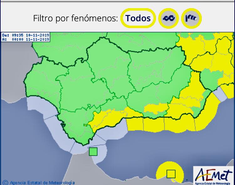 Alerta Amarilla por fuertes vientos en la provincia