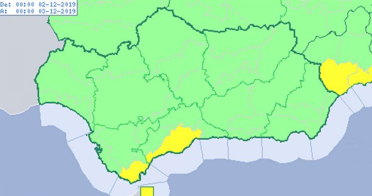 Alerta amarilla por lluvias en Sol y Guadalhorce