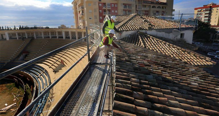 Los trabajos de rehabilitación de la Plaza de Toros de Marbella se encuentran al 30 por ciento de ejecución