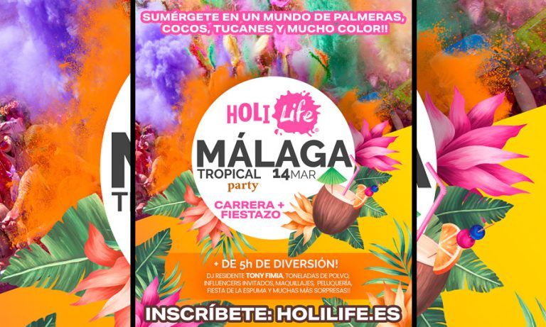 La ‘Holi Life’ de Málaga tendrá temática tropical