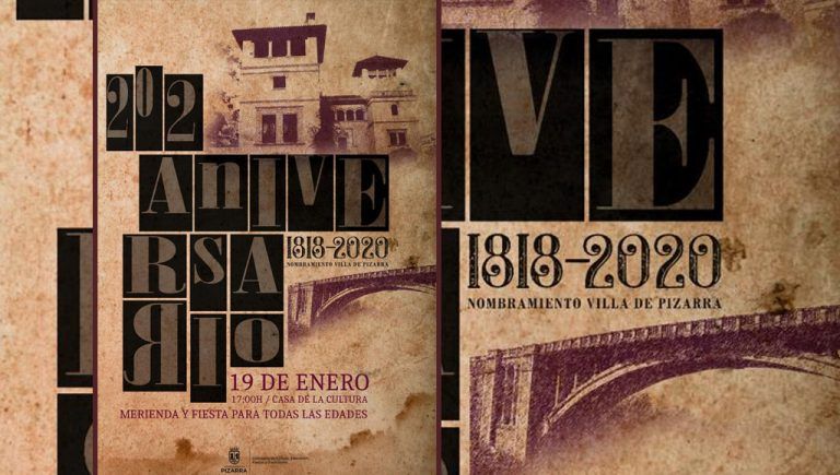 Pizarra celebrará su 202 aniversario como Villa, el 19 de enero