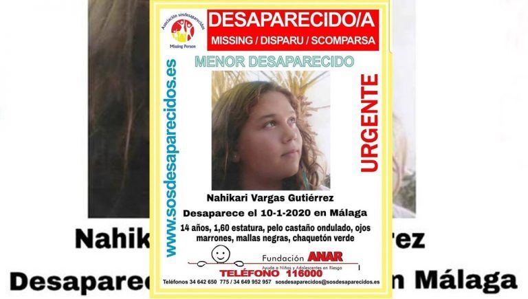 Menor desaparecida en Málaga