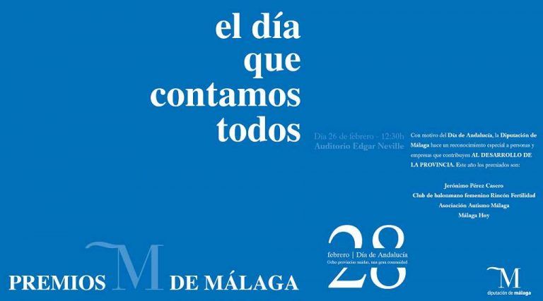 Pérez Casero, Rincón Fertilidad, Autismo Málaga y Málaga Hoy, premiados por la Diputación en el Día de Andalucía