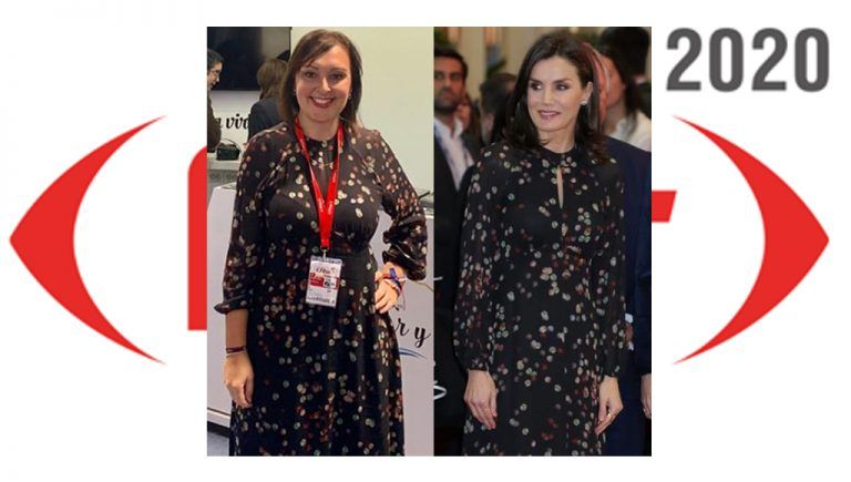La reina y la concejala de turismo de Nerja coinciden en FITUR con el mismo vestido