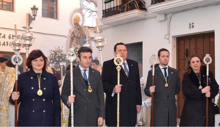 La patrona de Ronda ya se encuentra en la iglesia de La Merced