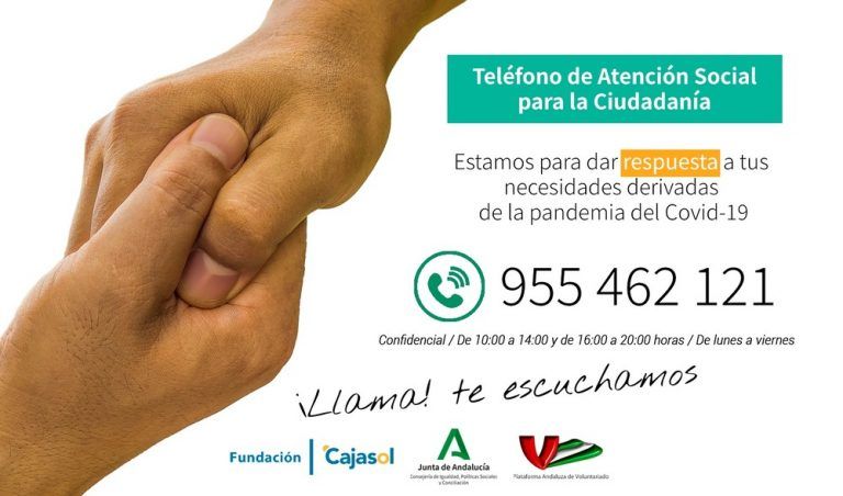 Igualdad y Cajasol ponen en marcha un teléfono para canalizar las demandas sociales de la ciudadanía ante el coronavirus
