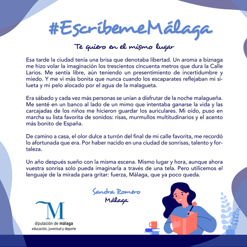 La campaña ‘Escríbeme Málaga’ de la Diputación recibe 40 microrrelatos de jóvenes de la provincia