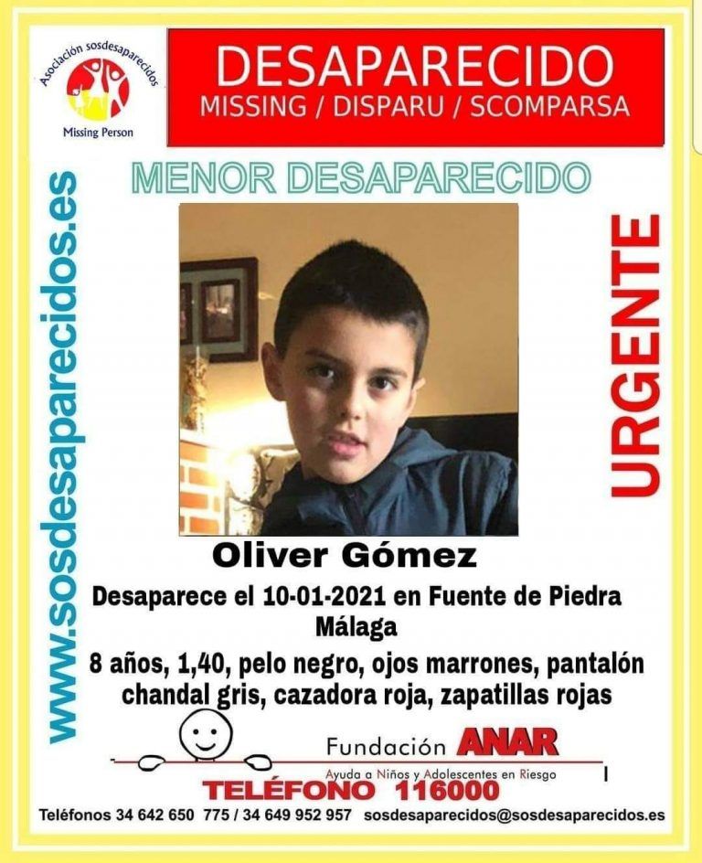 Localizan en buen estado al niño desaparecido en Fuente de Piedra