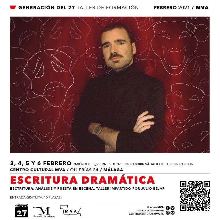 El Centro del 27 de la Diputación impartirá un taller de escritura dramática a cargo del almeriense Julio Béjar