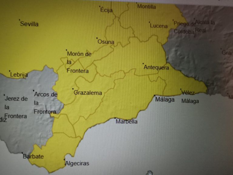 Se activa el aviso amarillo por lluvias en la provincia