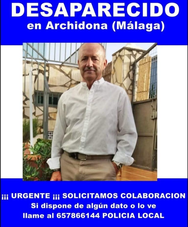Hallan muerto al hombre desaparecido en Archidona