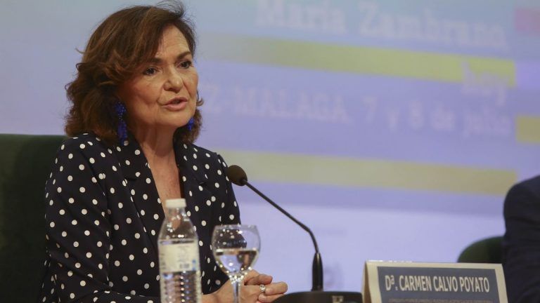 Carmen Calvo reivindica en Vélez-Málaga la figura de María Zambrano