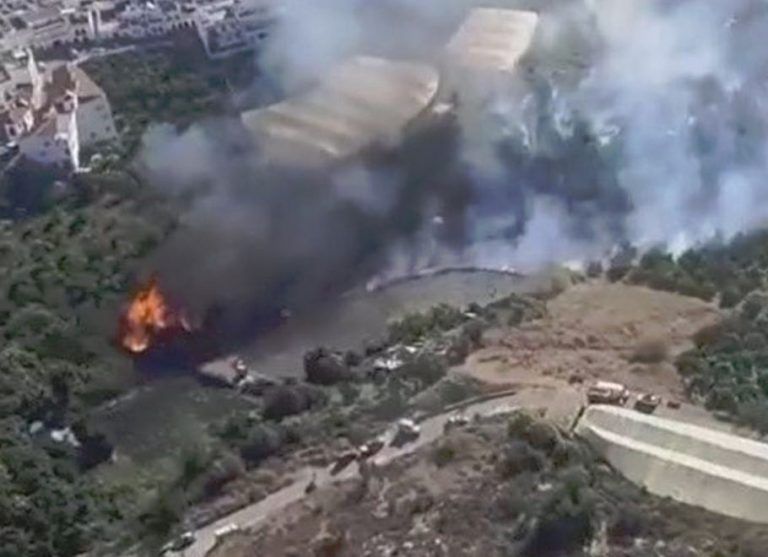 El incendio forestal en Nerja afecta a 2,6 hectáreas del Paraje Natural Maro-Cerro Gordo