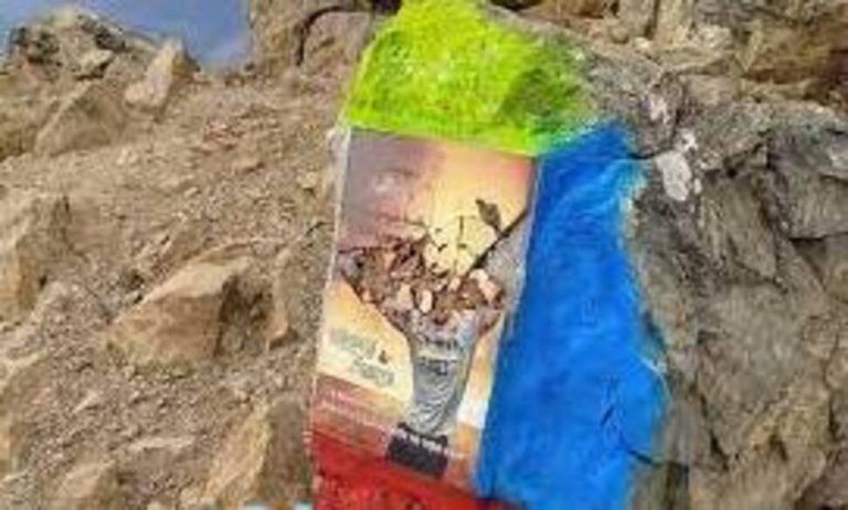 Vandalizan el homenaje ciudadano a Pablo Ráez en el pico de la Concha