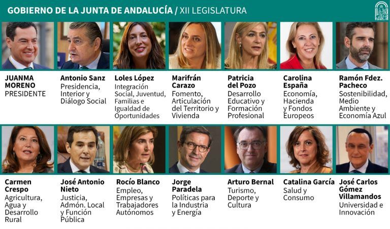 Juanma Moreno configura un Gobierno con experiencia y con mayoría de mujeres