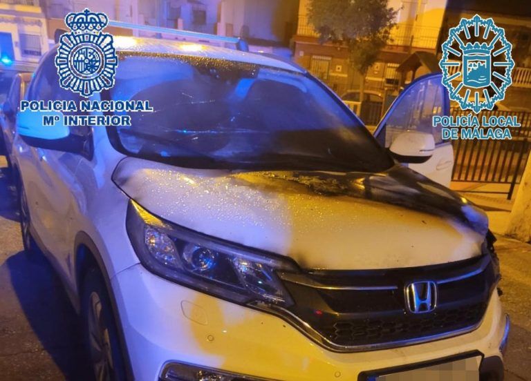 Detenido por quemar cinco vehículos en menos de una semana en Málaga