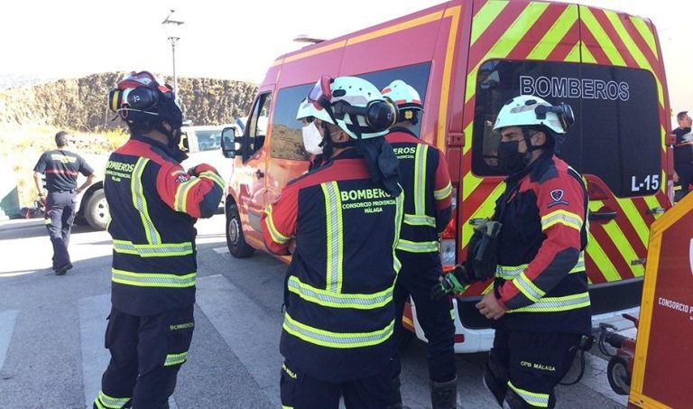Dos personas resultan heridas tras el incendio de una casa en Moclinejo