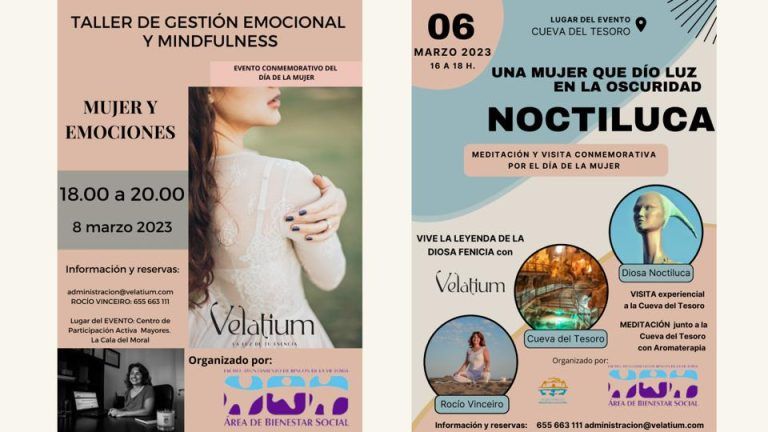 La concejalía de Mujer e Igualdad del Ayuntamiento de Rincón de la Victoria organiza dos talleres con motivo del 8M para fomentar el bienestar emocional y el empoderamiento del colectivo femenino