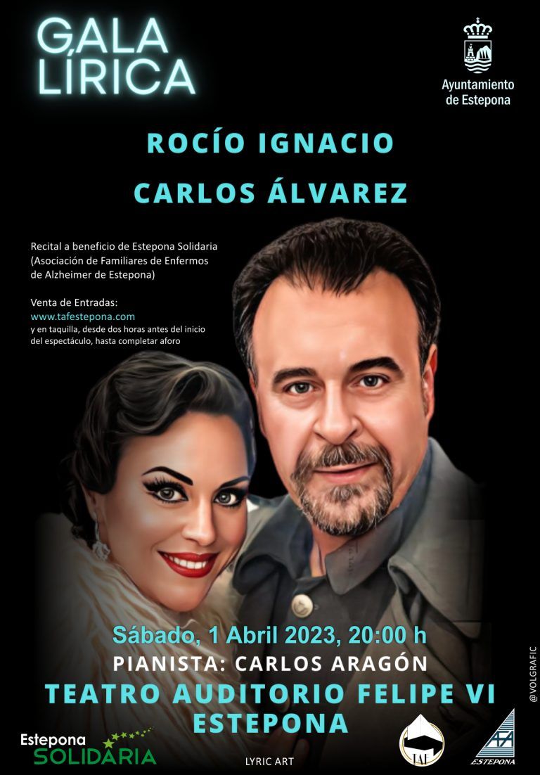 El Auditorio Felipe VI acogerá el 1 de abril una Gala Lírica solidaria con el barítono Carlos Álvarez y la soprano Rocío Ignacio