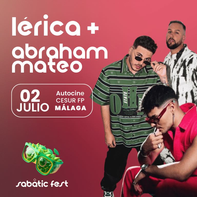 LÉRICA Y ABRAHAM MATEO REPRESENTAN EL PANORAMA MUSICAL URBANO Y LATINO EN SABATIC FEST ESTE DOMINGO