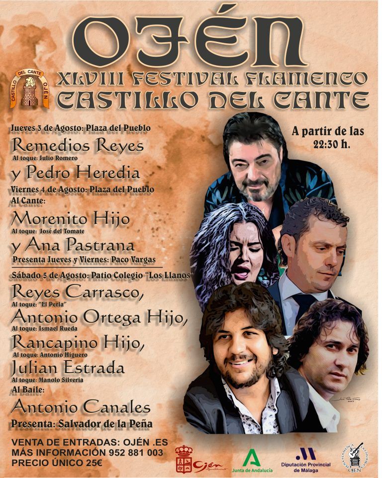 Festival del Castillo del Cante de Ojen XLVIII, este año cuenta con un cartel de lujo.