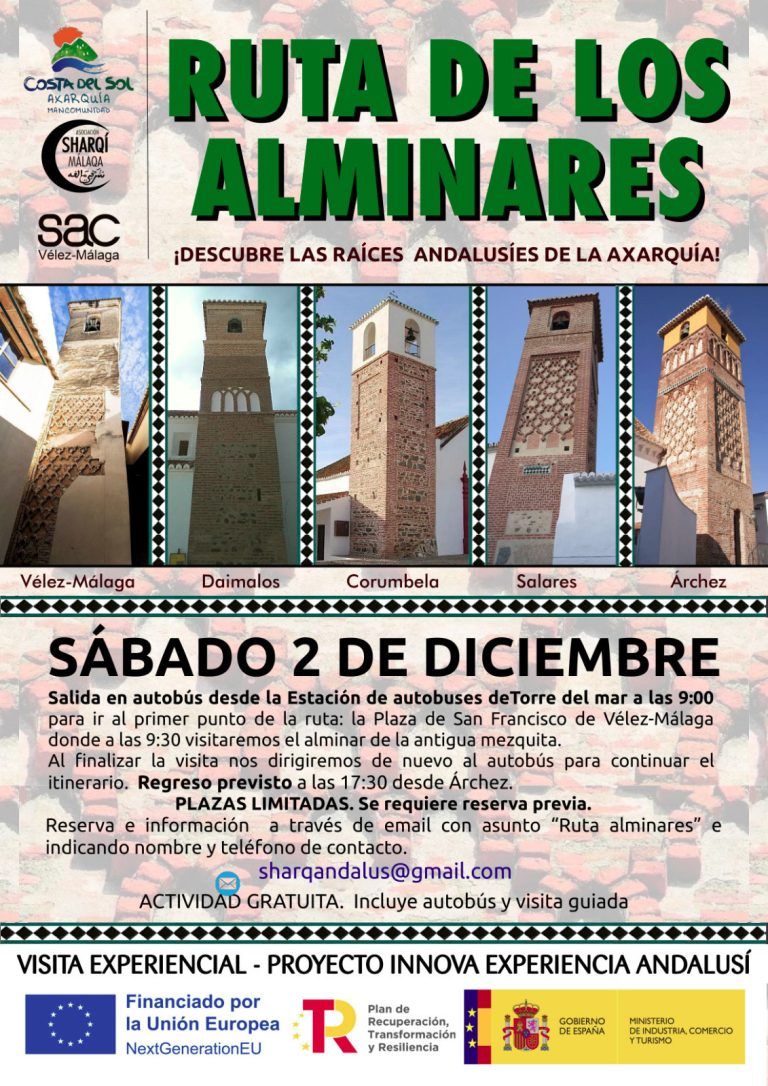 ‘Ruta de los Alminares’ organizada por el área de Turismo de la Mancomunidad Axarquía Costa del Sol