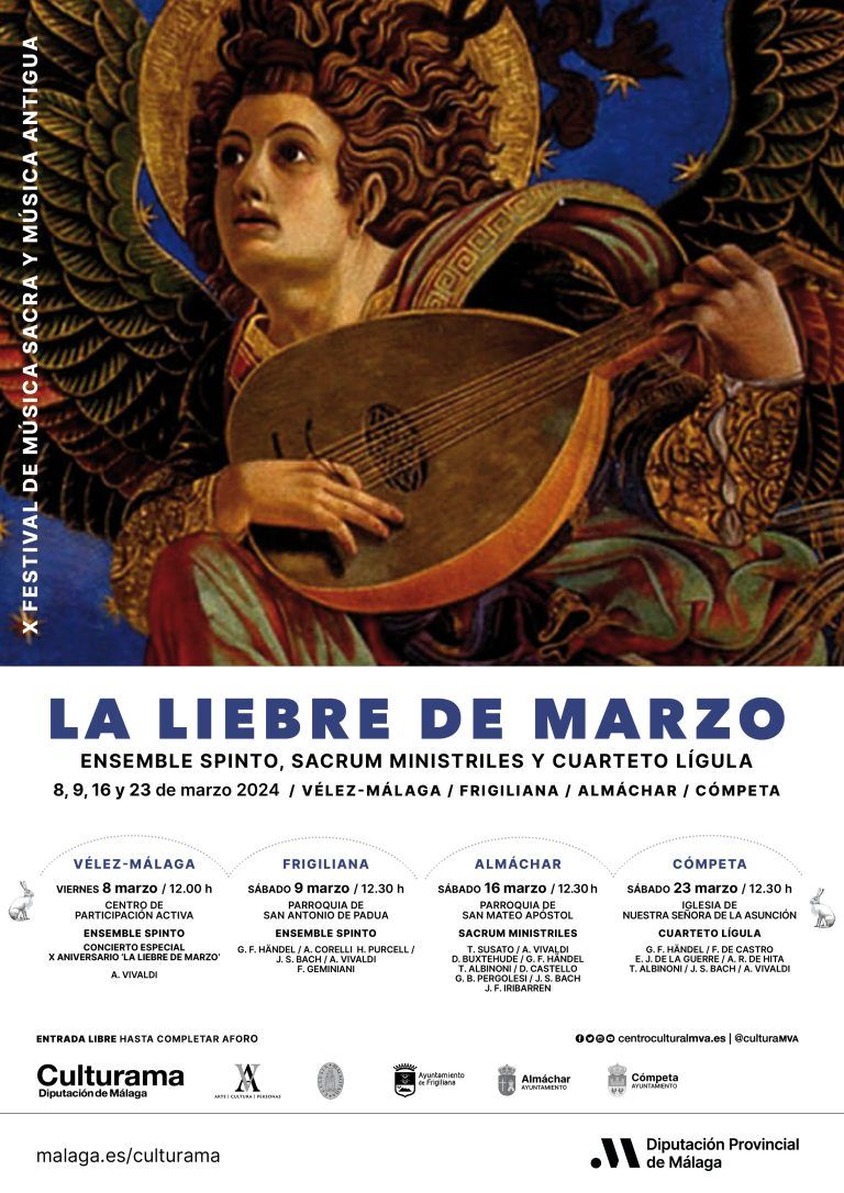El festival ‘La Liebre de Marzo’ de la Diputación de Málaga cumple diez años llevando la música sacra y la música antigua a los municipios de la Axarquía