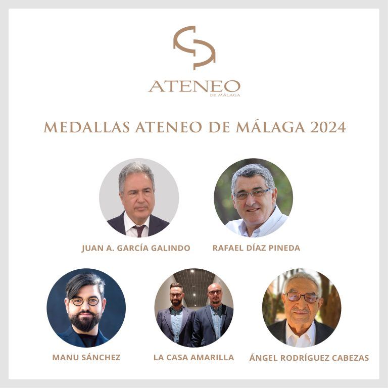 El Ateneo de Málaga hace públicos los nombres de sus medallas 2024