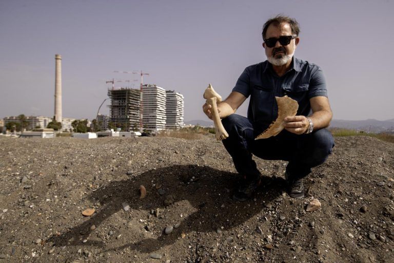 Un vecino de Málaga halla cientos de restos prehistóricos en unos montículos en la playa