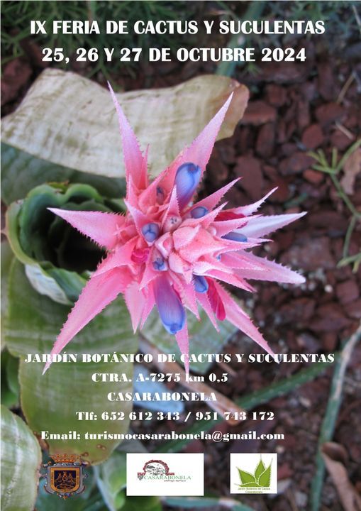 Casarabonela celebra su IX Feria del Cactus y Suculentas con una exposición que reúne 11.000 ejemplares de distintas especies vegetales