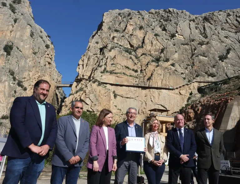 Comienzan las obras de ampliación del Caminito del Rey, que refuerza su seguridad con el mayor puente colgante de España