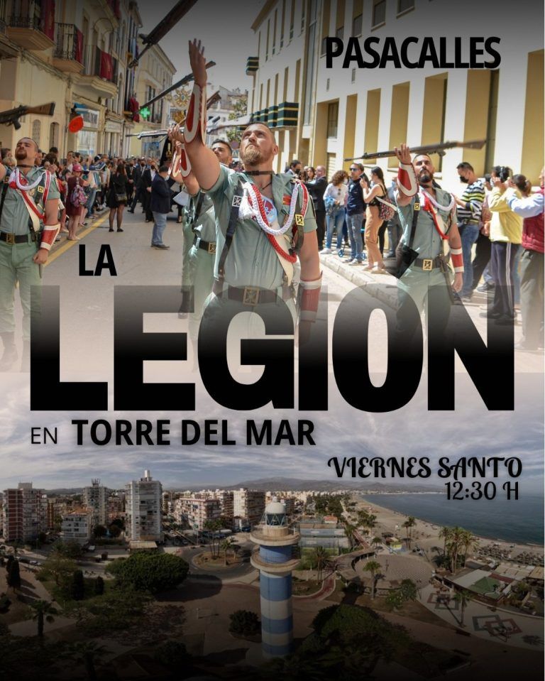 La Legión Española desfilará durante el Viernes Santo por las calles de Torre del Mar