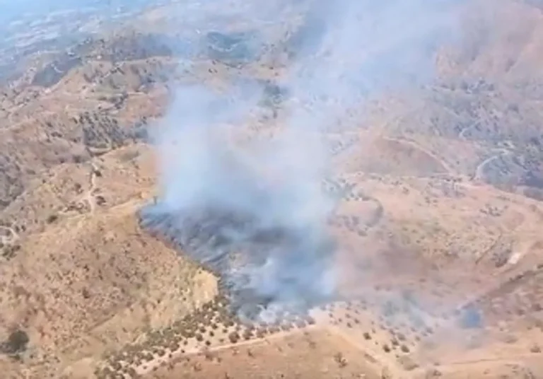 Declarado un incendio en el paraje de la Ermita de las Tres Cruces en Cártama