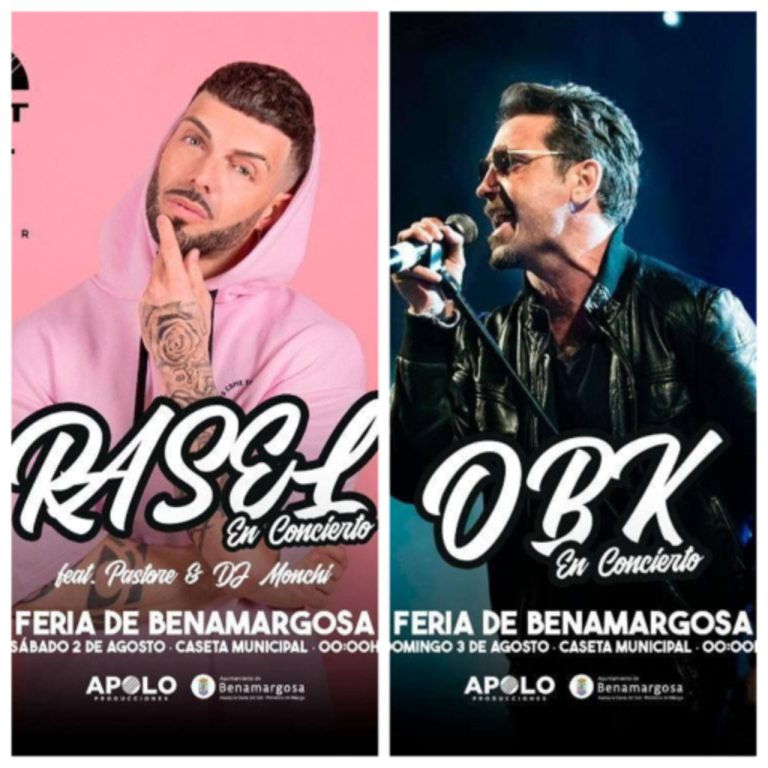Rasel y OBK, actuaciones estelares de la feria de Benamargosa