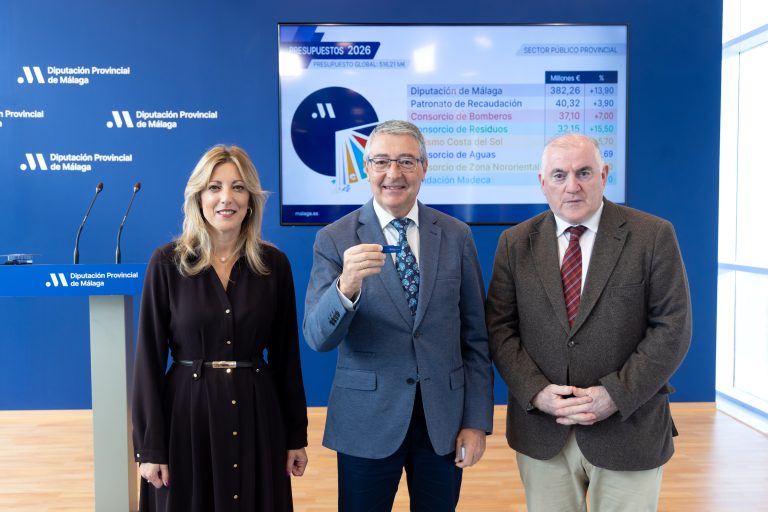 Presupuesto récord de 516,2 millones para a Diputación de Málaga en las cuentas de 2026