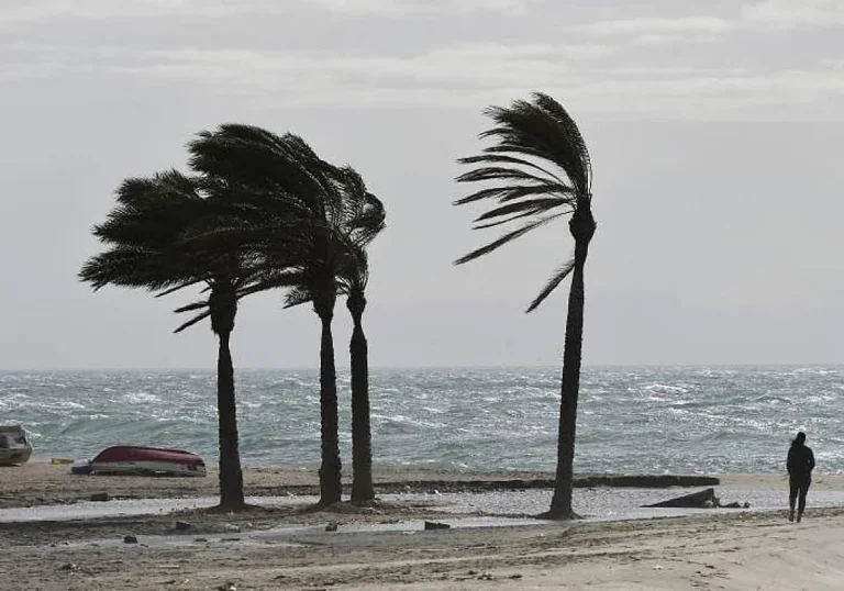 La borrasca Leonardo trae lluvias y viento a la Costa del Sol en el arranque de febrero