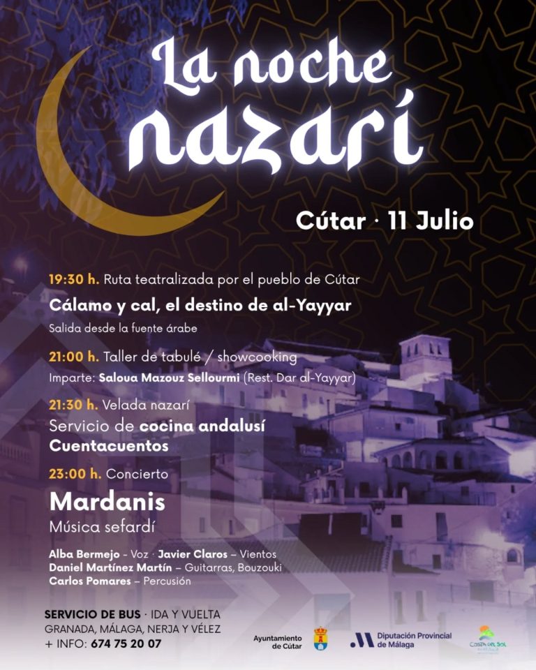 Cútar pone en valor su legado andalusí con una nueva edición de la velada temática ‘La Noche Nazarí