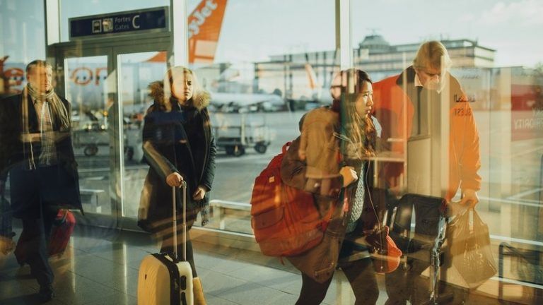 aeropuerto, viajeros